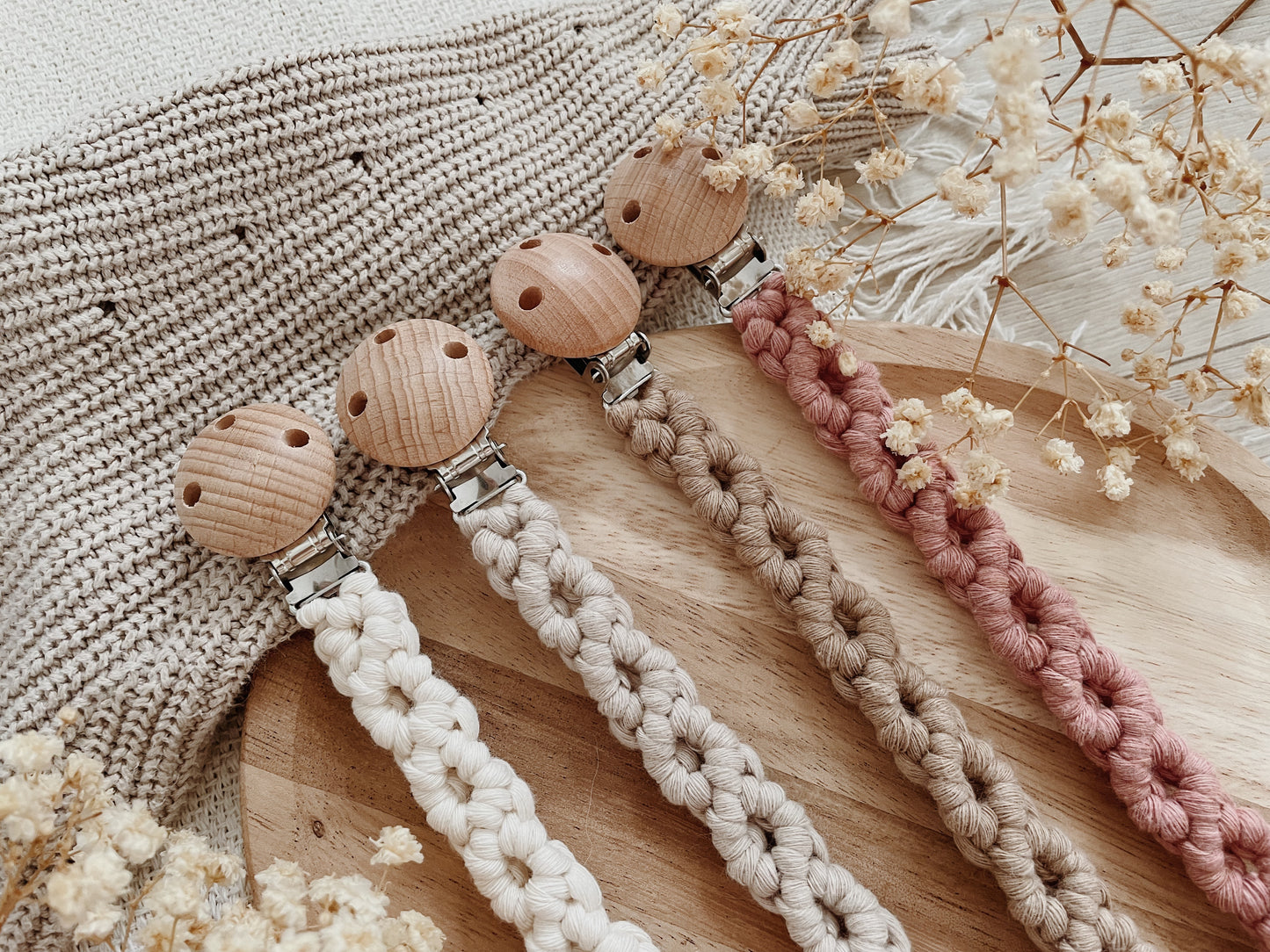 Makramee Schnullerkette -FLOWER-